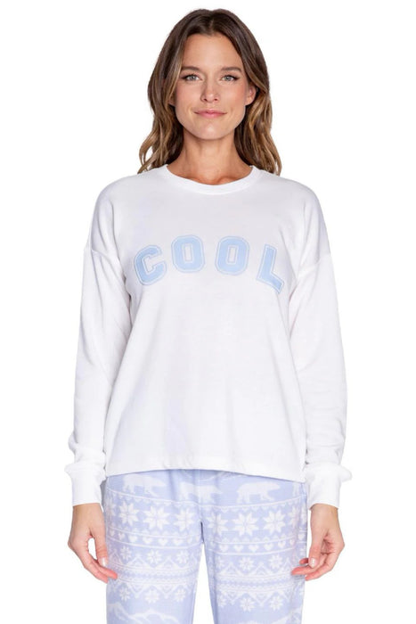 Pj Salvage Ivory Too Cool For School Long Sleeve Top RETCLS2