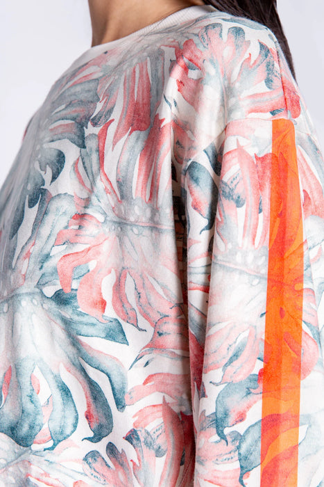 PJ Salvage Ivory Tropic Like It's Hot Long Sleeve Lounge Top RCTHLS