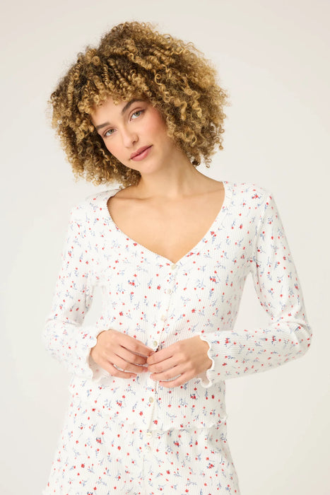 PJ Salvage La Rose Ditsy Floral Print Cardigan RULVCA
