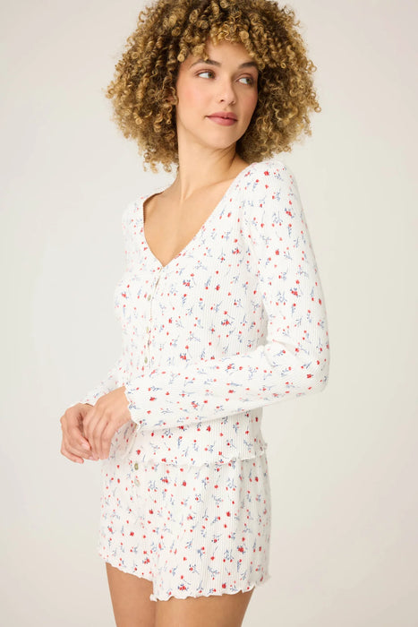 PJ Salvage La Rose Ditsy Floral Print Cardigan RULVCA