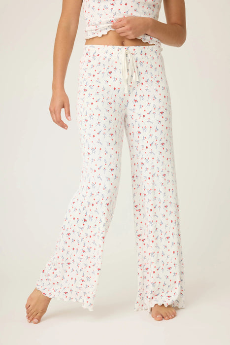 PJ Salvage La Rose Ditsy Floral Ribbed Pajama Set RULVC/RULVP2