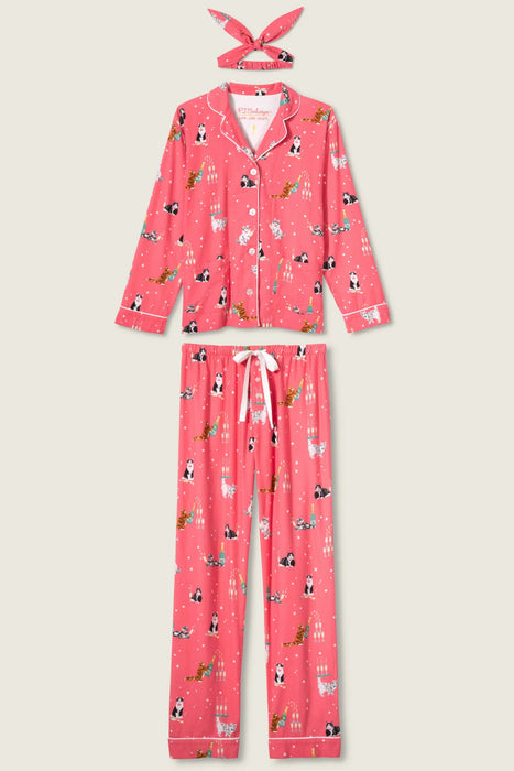 PJ Salvage Let's Get Fizzical 3-Piece Flannel PJ Set RUFLPJ