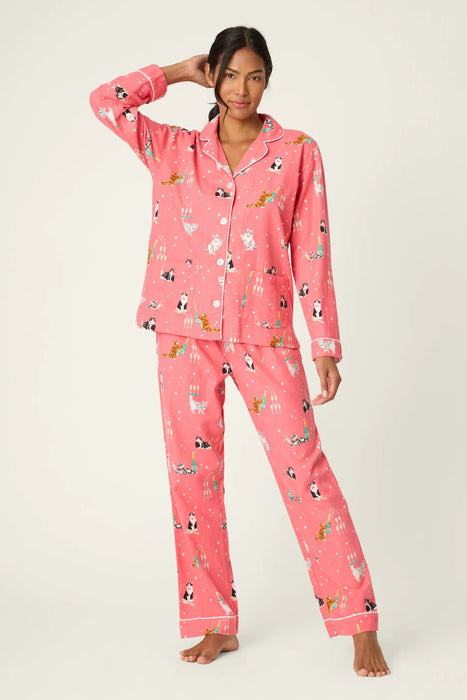 PJ Salvage Let's Get Fizzical 3-Piece Flannel PJ Set RUFLPJ