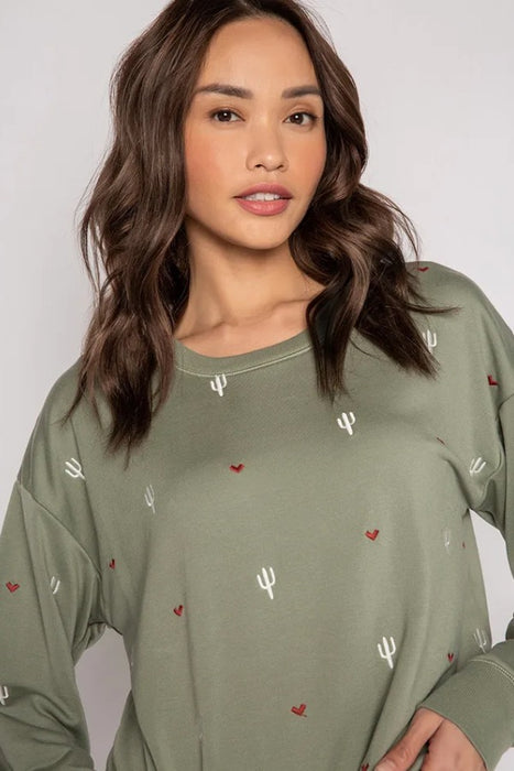 PJ Salvage Light Olive Wild Lands Short Pajama Set Lounge Set RKWLLS2/RKWLS