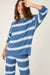 PJ Salvage Moonlight Blue More Amour Striped Loungewear Set RWMOLS3/RWMOP3