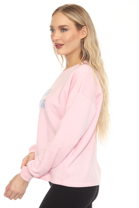 PJ Salvage Pastel Pink I Need Vitamin Ski Lounge Top RLVSLS2
