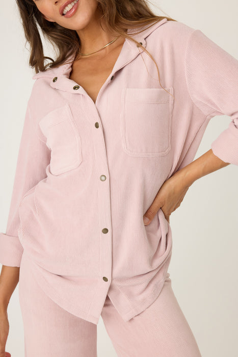 PJ Salvage Pink Clay Winter Classics Long Pajama Set RQWCLS1/RQWCP