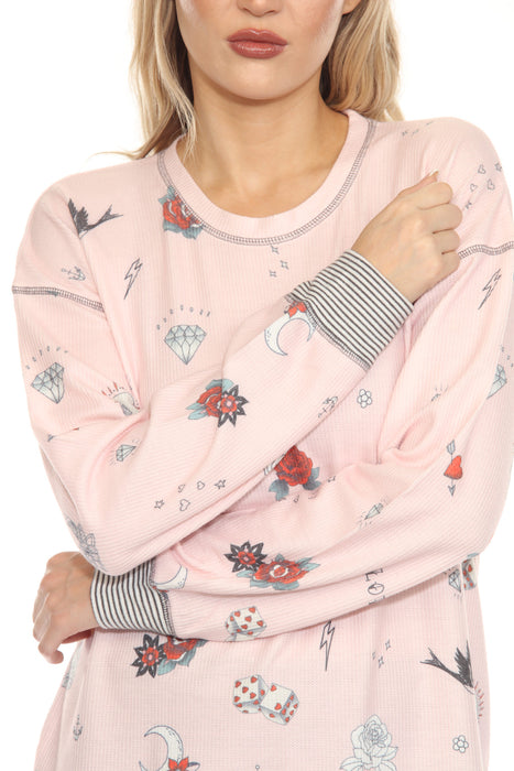 PJ Salvage Pink Mist Livin On The Edge Lounge Top RKLELS1