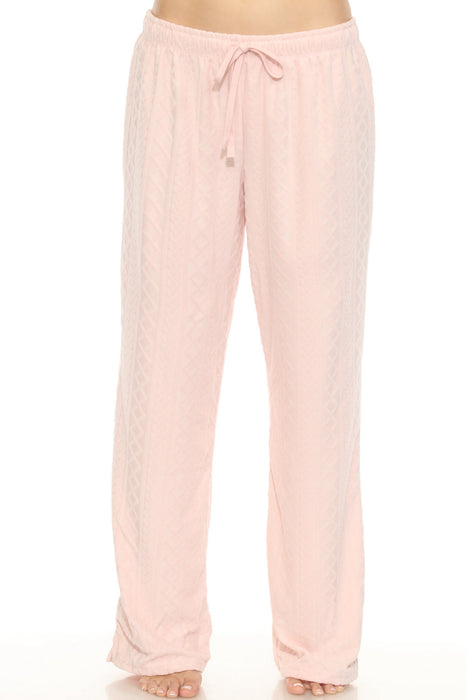 PJ Salvage Pink Tint Very Terry Cable Crew Pajama Set RNVTLS1/RNVTP