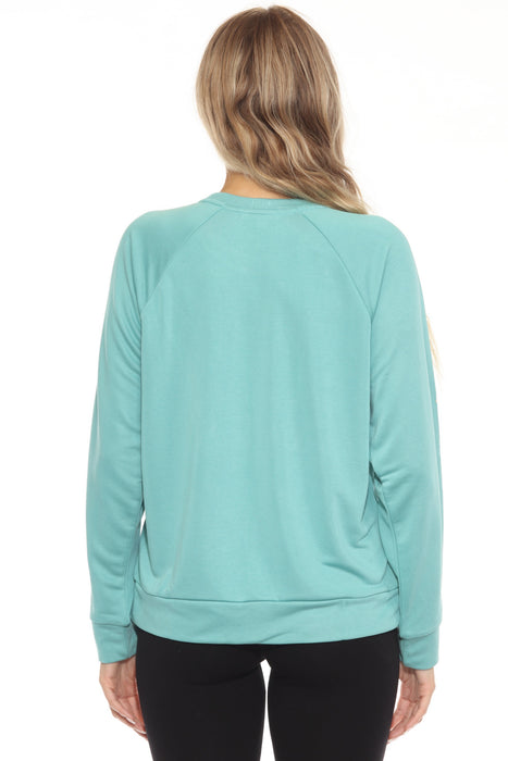 PJ Salvage Sea Green Gradient Vibes Long Sleeve Lounge Top RKGGLS1