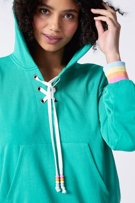 PJ Salvage Sea Green Live In Color Hoodie Short Set RPLCHD/RPLCS2