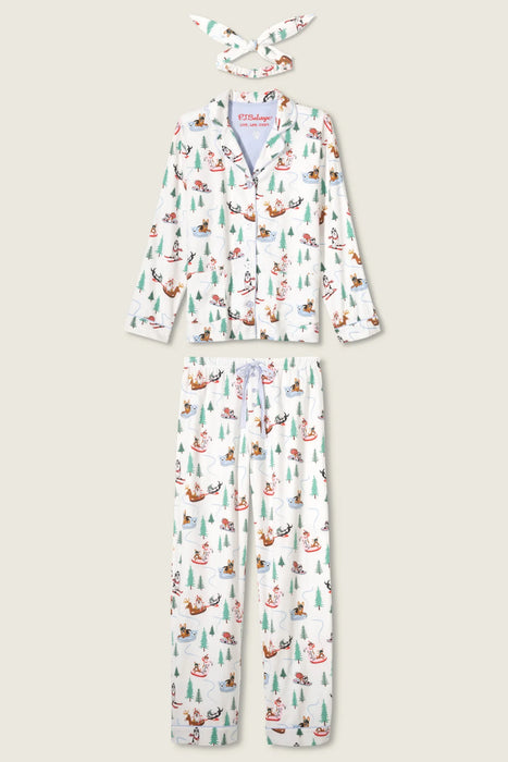 PJ Salvage Sleigh All Day 3-Piece Flannel PJ Set RUFLPJ