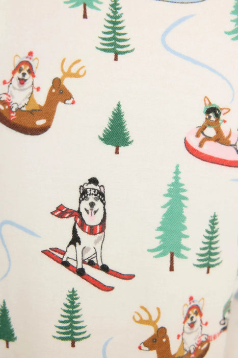PJ Salvage Sleigh All Day Winter Print Flannel Pant RUFLP