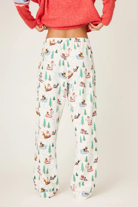 PJ Salvage Sleigh All Day Winter Print Flannel Pant RUFLP