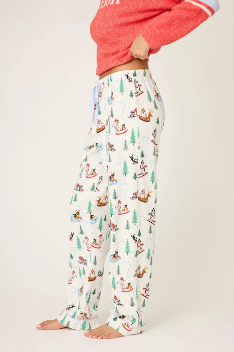 PJ Salvage Sleigh All Day Winter Print Flannel Pant RUFLP