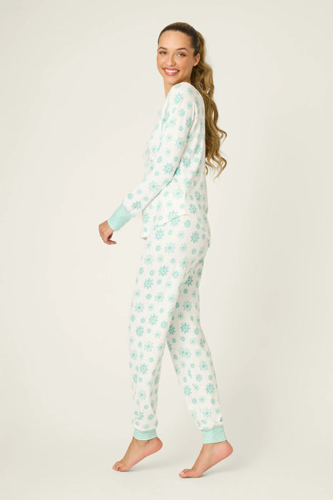 PJ Salvage Snowflake Wishes Pointelle Pajama Set RVSNLS/RVSNP