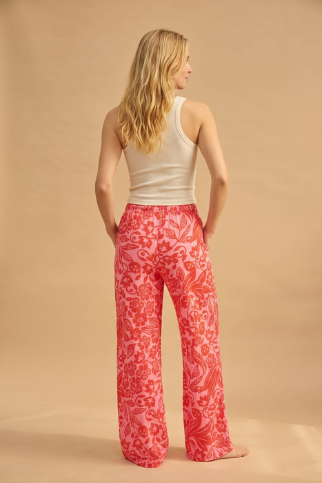 PJ Salvage Sorbet Bali Bay Floral Open Leg Pajama Lounge Pant RUBAP