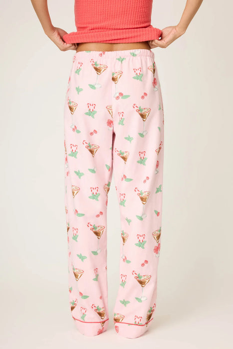 PJ Salvage Tini Time Drink Print Flannel Pants RUFLP