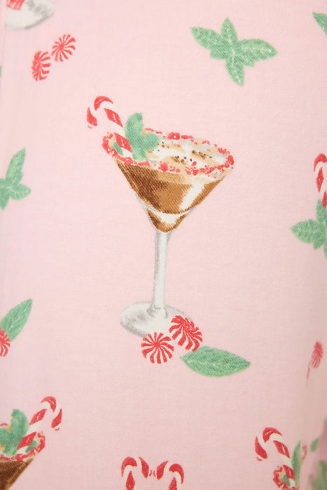 PJ Salvage Tini Time Drink Print Flannel Pants RUFLP
