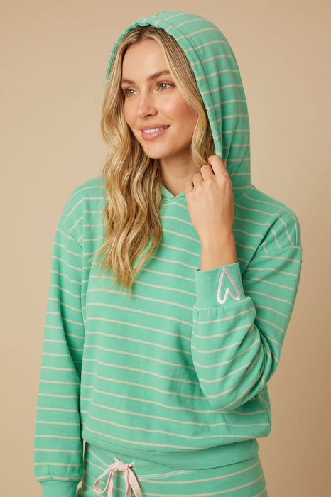 PJ Salvage Winter Green Peace and Pawlidays Hoodie RVPEHD