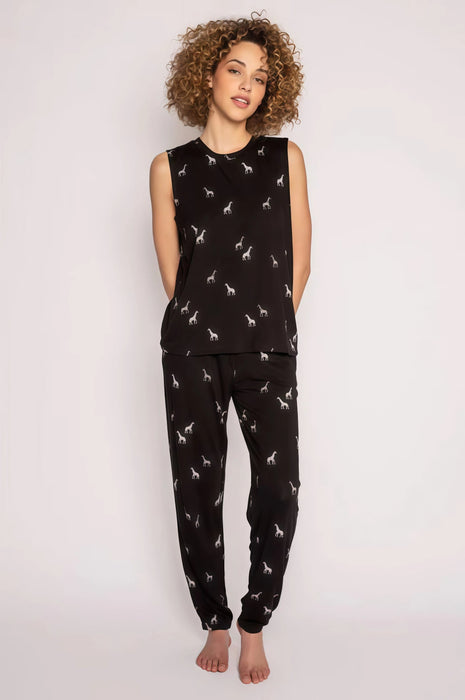 PJ Salvage Black Giraffe Manor Lounge Set RKGMPJ1