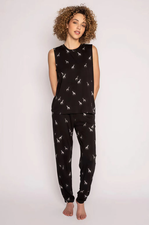 PJ Salvage Black Giraffe Manor Lounge Set RKGMPJ1