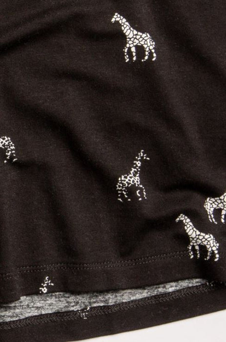 PJ Salvage Black Giraffe Manor Lounge Set RKGMPJ1