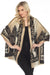 Private Label Designer Style SS23771 Black 100% Cashmere Floral Shawl Cover-Up