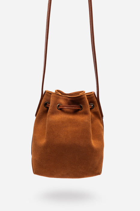 Johnny Was Italian Suede Crossbody Bucketbag R05826B-2