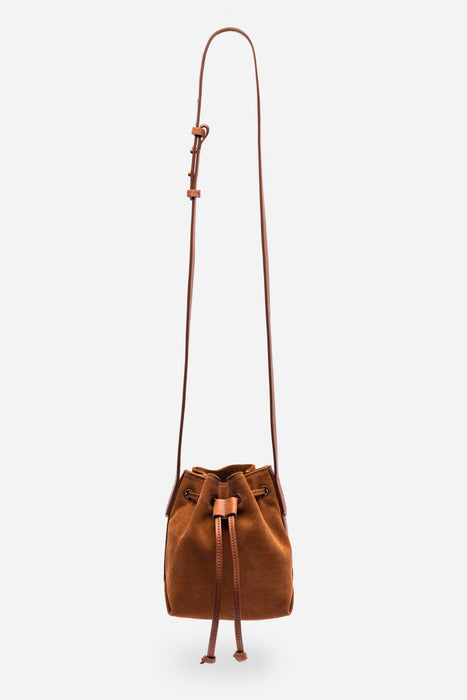 Johnny Was Italian Suede Crossbody Bucketbag R05826B-2
