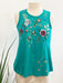 Johnny Was JWLA Martine Embroidered Knit Tank Top Boho Chic J12022 NEW