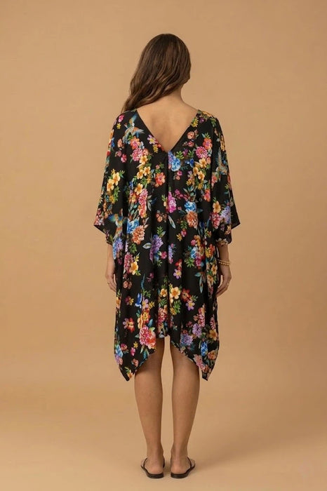 Johnny Was Sognatore Nero High Low Kaftan CSW2924-J