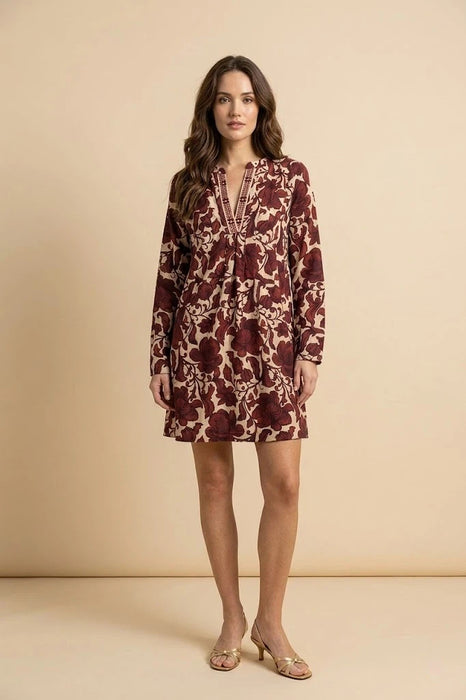 Johnny Was Camilla Red Pleated Dress Slip W36025-7