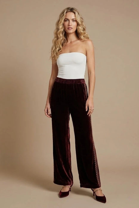 Johnny Was Blackberry Wide Leg Velvet Pants J64325-8