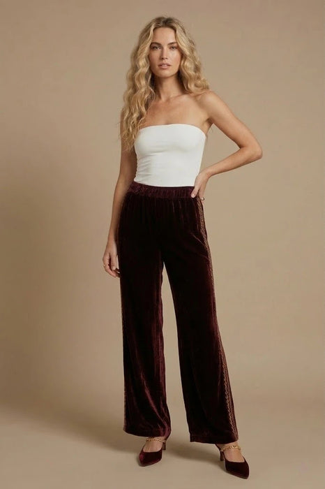 Johnny Was Blackberry Wide Leg Velvet Pants J64325-8