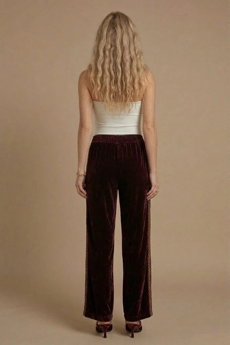 Johnny Was Blackberry Wide Leg Velvet Pants J64325-8