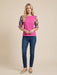 Johnny Was Mixed Media Smocked Sleeve Tee W11225-4