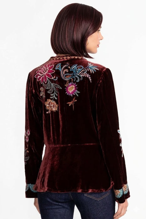 Johnny Was JWLA Velvet Peplum Jacket J43825-8