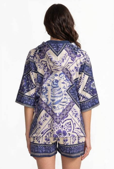 Johnny Was Starling Dolman Short Sleeve Hoodie T43325-5