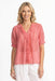 Johnny Was Salmon Rose Anette Ruffle Blouse C17325-5