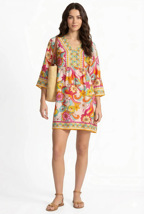 Johnny Was Jade Prismatic Dream Barbara Mini Dress L34125-4