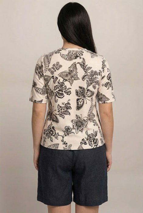 Johnny Was The Janie Favorite Fitted Elbow Sleeve Plus Size Tee T15225-4X