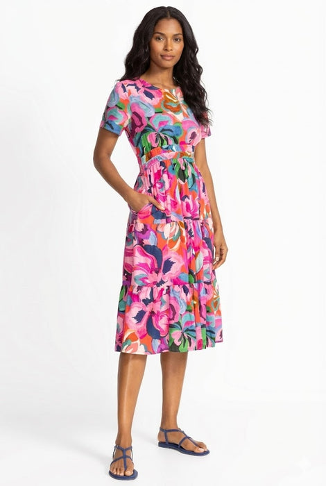 Johnny Was Ambre Smocked Tier Dress Slip W34325-4