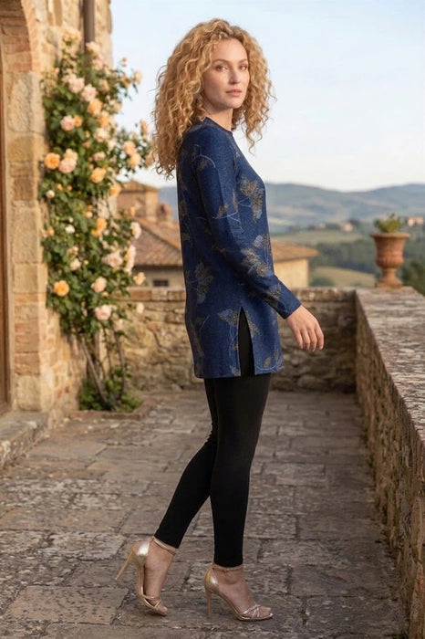 Johnny Was Jade Jenna Metallic Tunic L25925-8P Petite