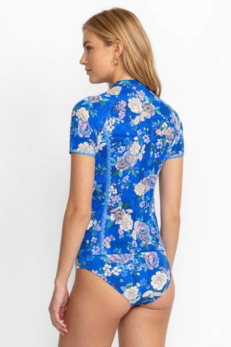 Johnny Was Blue Dove Tankini Wrap Top CSW6223-N