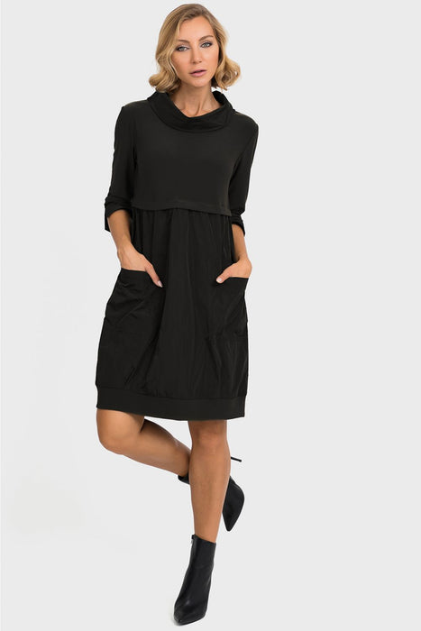 Joseph Ribkoff Cowl Neck 3/4 Sleeve Tiered Dress 173444 NEW