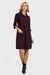 Joseph Ribkoff Style 173444 Blackberry Cowl Neck 3/4 Sleeve Tiered Dress