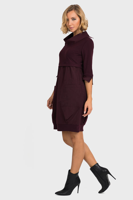 Joseph Ribkoff Cowl Neck 3/4 Sleeve Tiered Dress 173444 NEW
