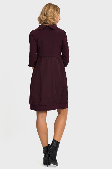 Joseph Ribkoff Cowl Neck 3/4 Sleeve Tiered Dress 173444 NEW