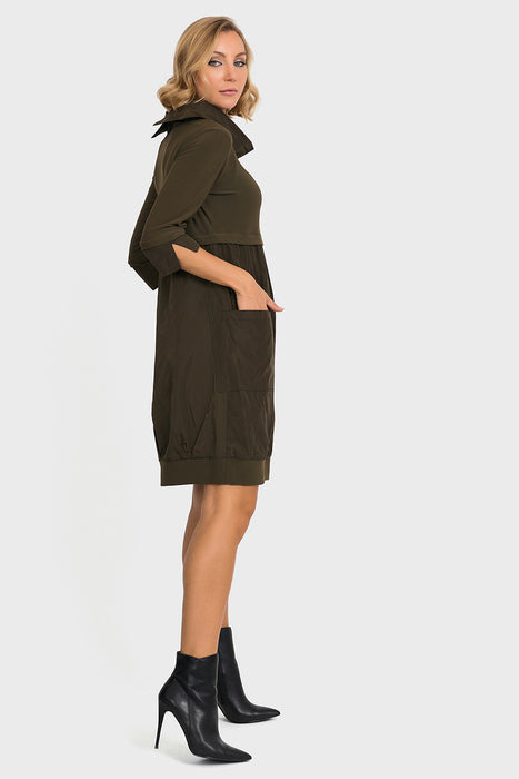 Joseph Ribkoff Cowl Neck 3/4 Sleeve Tiered Dress 173444 NEW